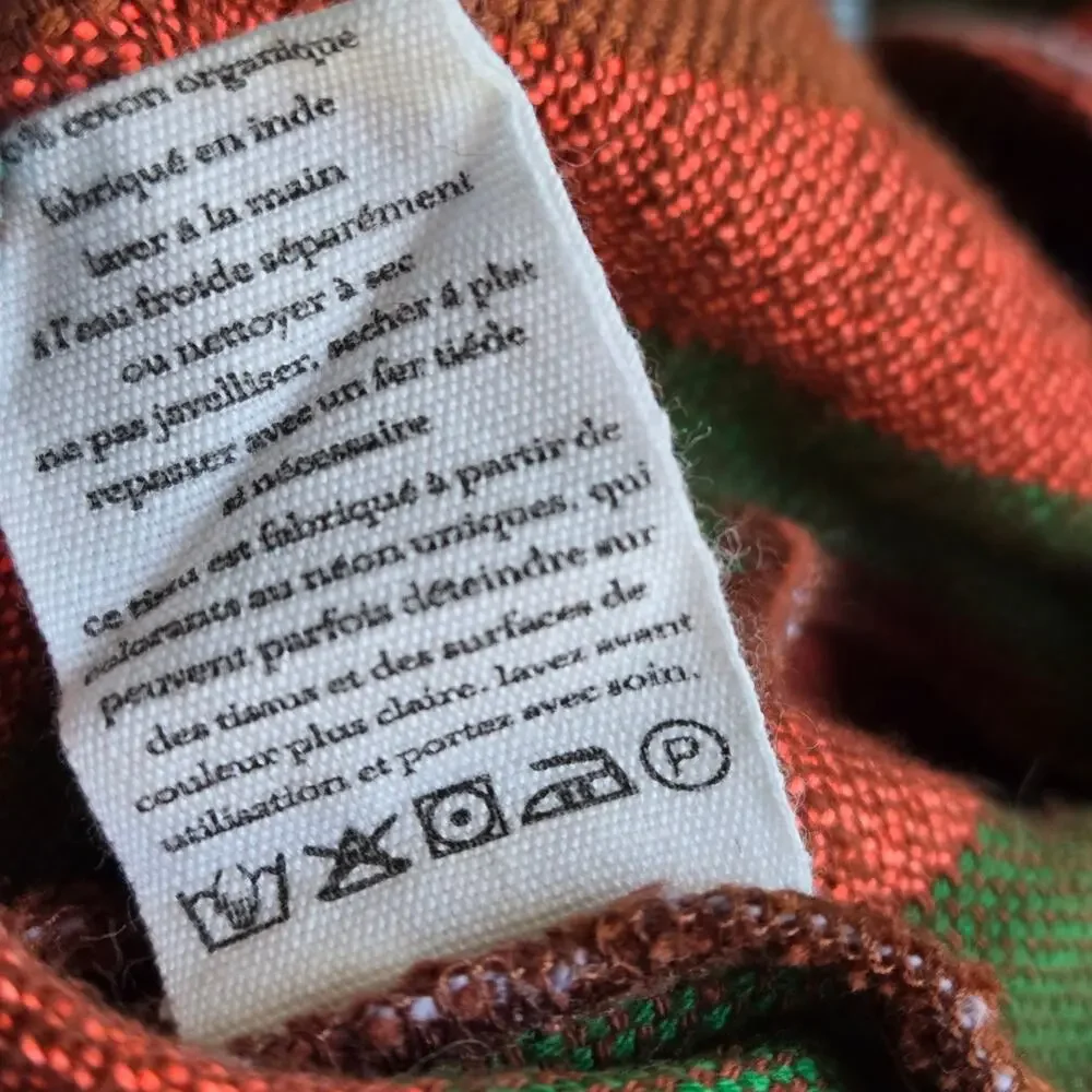 Ace & Jig Striped Rainbow Romper Jumpsuit $345 Organic Cotton Womens Large EUC - Picture 11 of 12